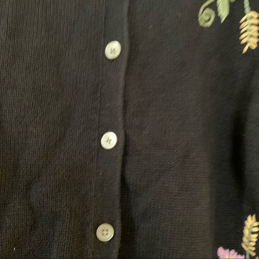 Vintage Embroidered Cottagecore Cardigan SZ L - Picture 5 of 13